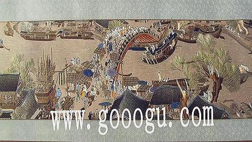 清明上河圖虹橋部分，蘇州刺繡清明上河圖