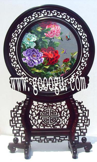 牡丹刺繡 ，高檔牡丹雙面繡