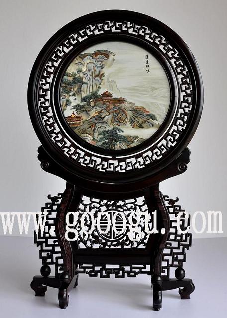 山水高檔雙面繡，高級蘇州雙面繡，風景刺繡精品