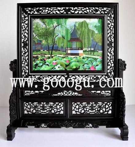 蘇繡，園林， 雙面繡 ，工藝品